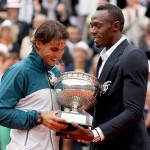 Usain Bolt and Rafael Nadal at French Open