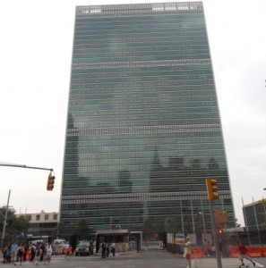 United Nations building in NYC.