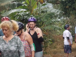 Blue Mountain cyclists leave coffee plantations during Bicycle Tour
