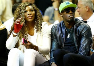 Tennis Star Serena-williams with Track and Field star Usain Bolt