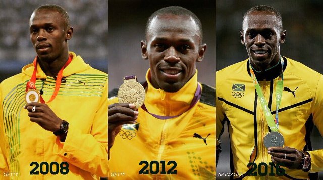 Usain Bolt, triple-triple. 9 gold medals in 9 Olympic race.