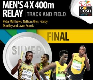 Jamaica's men 4X400M Relay team