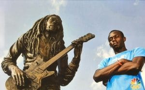 Usain Bolt and Bob Marley