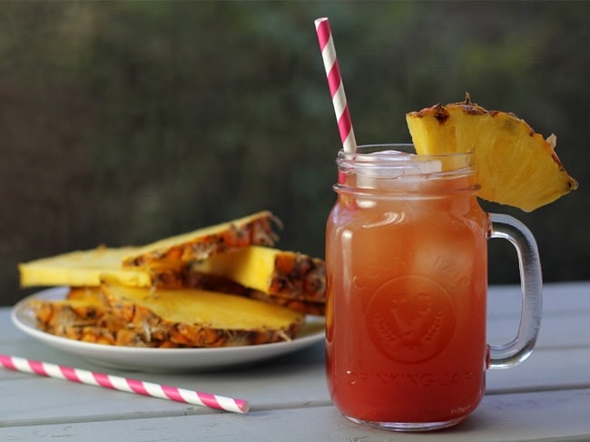 pineapple and rum punch