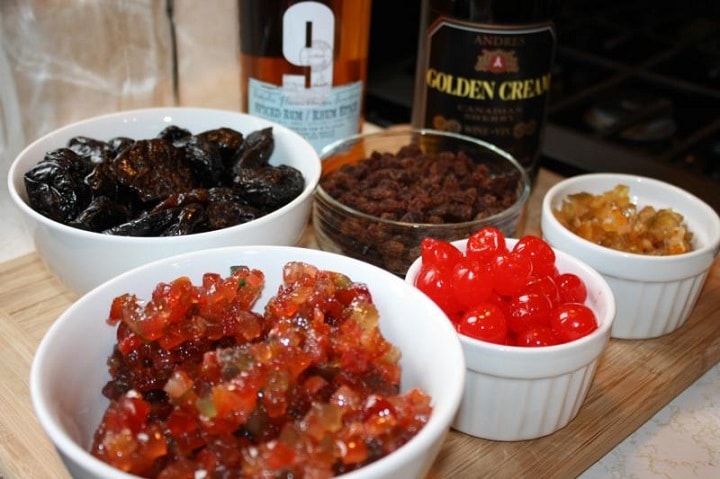 dry fruits soaken in alcohol