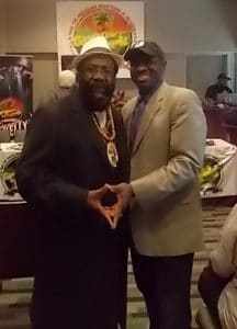 Denroy Morgan pic with Maxie D of AJE.