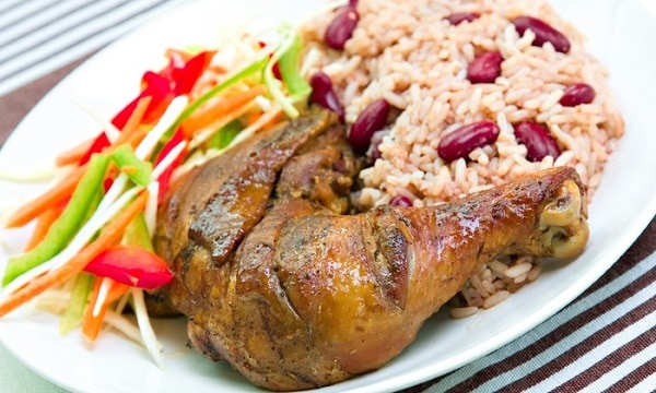 Chicken with rice and beans