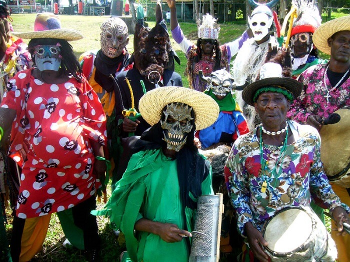 Jamaicans dressed up for Junkanoo Festival