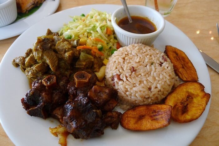 dish of Jamaican food
