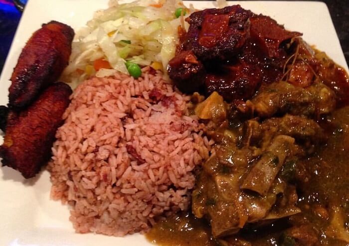 Goat curry served at Island Sizzler Jamaican Rum Bar & Grill