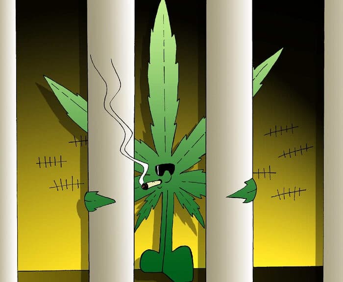 weed is illegal illustration