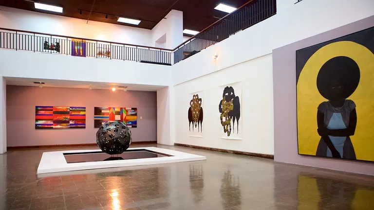 inside the National Gallery of Jamaica